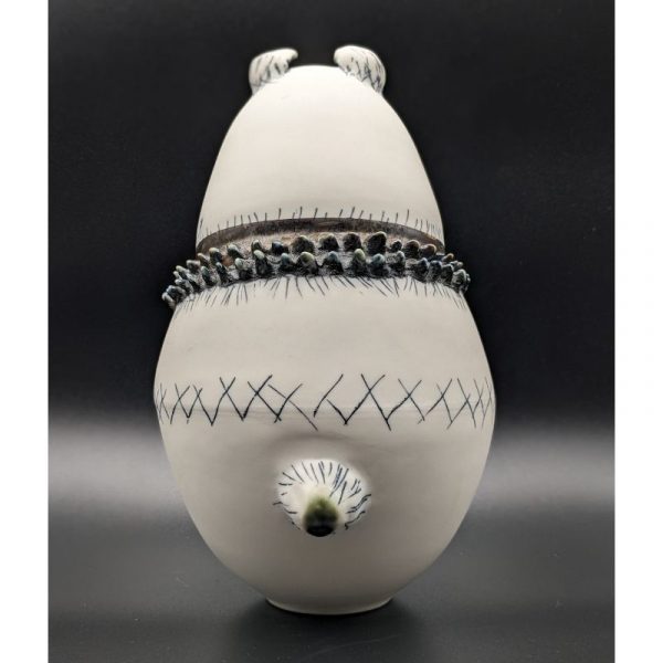 Sculpture en porcelaine contemporaine Panda - Le Pantographe - Chantal TOUSSAINT