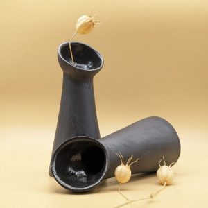Le Pantographe Vosges - Vases en grès noir - Chantal TOUSSAINT