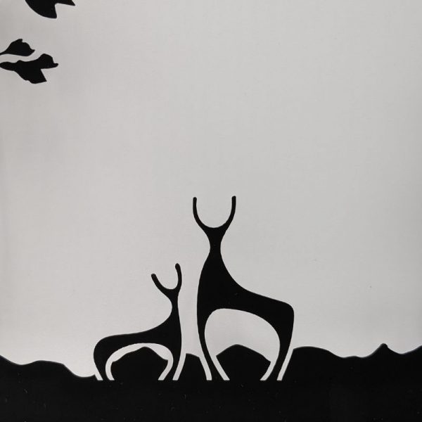 Nature Vosgienne - Décoration murale métal - Cerfs et forêt - Le Pantographe