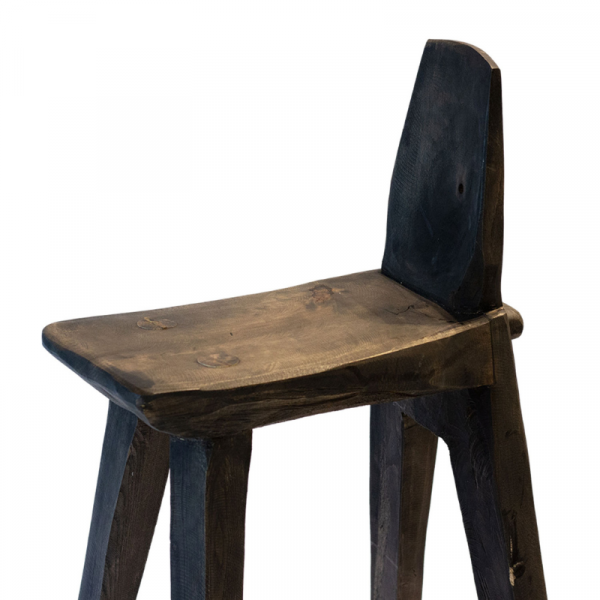 Chaise haute bois brut