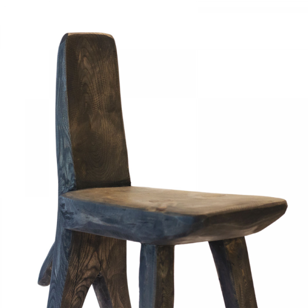 Chaise haute bois brut